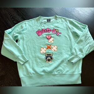 Kirby Nintendo Blue Sweatshirt Large
